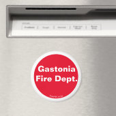 Gastonia Fire Dept. rot/weiß Magnet (In Situ (Geschirrspüler))
