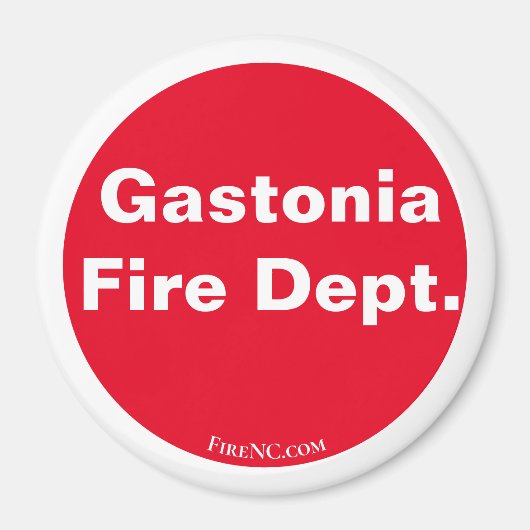 Gastonia Fire Dept. rot/weiß Magnet (Vorne)