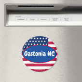 Gastonia NC Patriotischer Magnet (In Situ (Geschirrspüler))