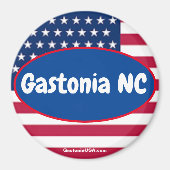 Gastonia NC Patriotischer Magnet (Vorne)