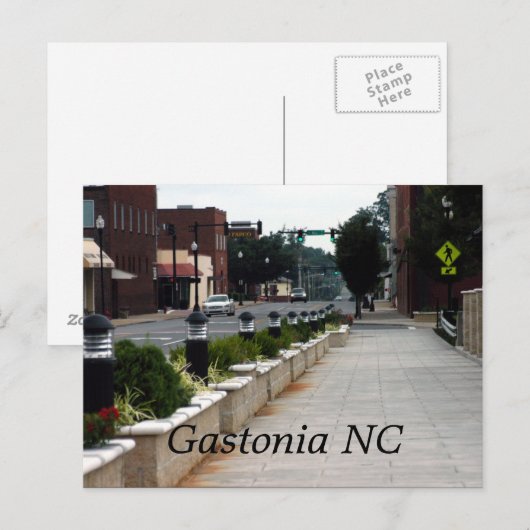 Gastonia NC Postkarte (Vorne/Hinten)