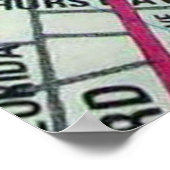 Gastonia, NC Vintag Map Poster (Ecke)