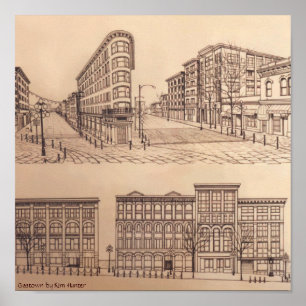 Gastown Vancouver Poster Souvenir von Kim Hunter