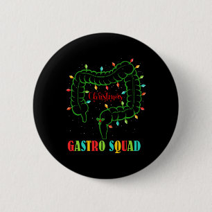 Gastro Nurse Squad Spaß Weihnachten Lights Gastroe Button