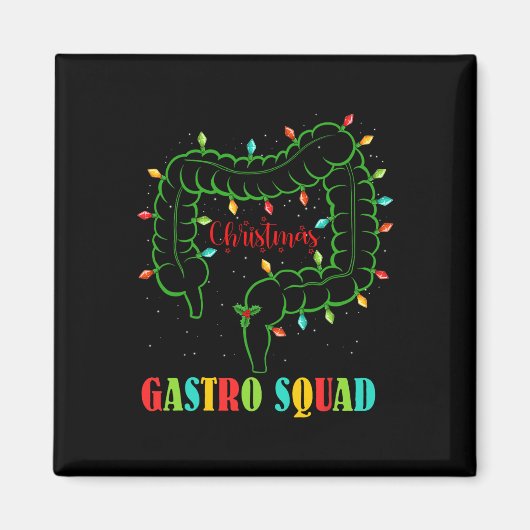 Gastro Nurse Squad Spaß Weihnachten Lights Gastroe Magnet (Vorne)
