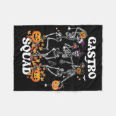 Gastro Squad Halloween Skeleton Dancing Endoscopy Fleecedecke (Vorderseite (Horizontal))