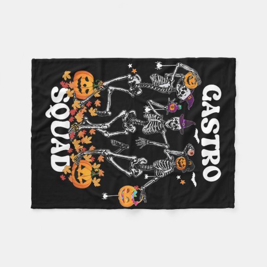 Gastro Squad Halloween Skeleton Dancing Endoscopy Fleecedecke (Vorderseite (Horizontal))