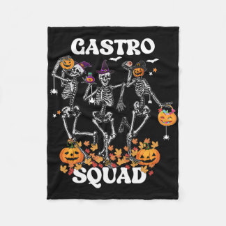 Gastro Squad Halloween Skeleton Dancing Endoscopy Fleecedecke
