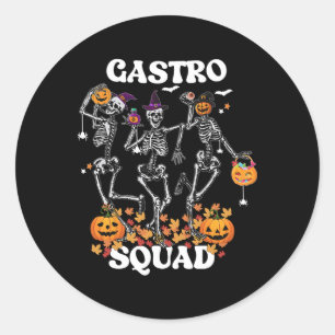 Gastro Squad Halloween Skeleton Dancing Endoskopie Runder Aufkleber