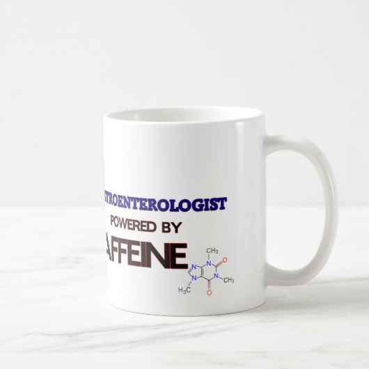 Gastroenterologe angetrieben durch Koffein Kaffeetasse (Rechts)