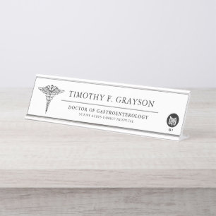 Gastroenterologe Personalisiert Black Schreibtischnamensplakette