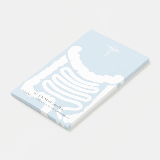 Gastroenterologe-personalisierter Name Post-it Klebezettel (angewinkelt)