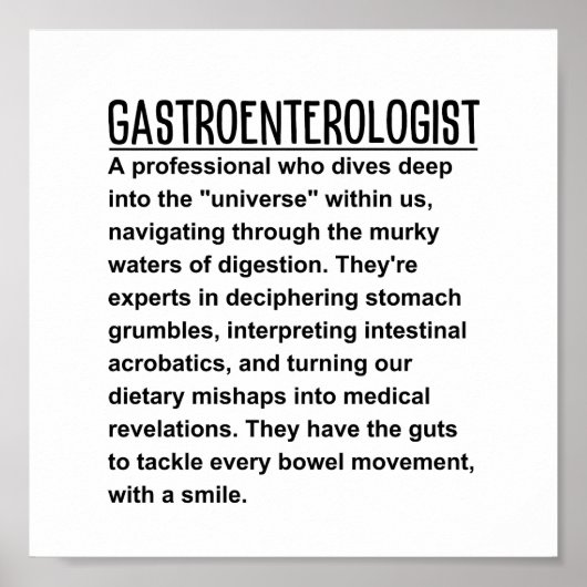 Gastroenterologe Poster (Vorne)