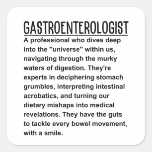 Gastroenterologe Quadratischer Aufkleber