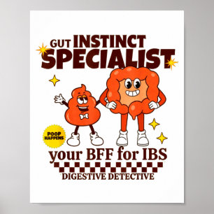 Gastroenterologe Retro Darm Geschenk Ibs Gi Nur Poster