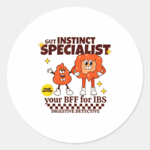 Gastroenterologe Retro Darm Geschenk Ibs Gi Nur Runder Aufkleber