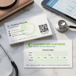 Gastroenterologie-Klinik Geschäft Termin Visitenkarte