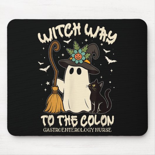 Gastroenterologie NurHalloween Endo Nurse Ghost Mousepad (Vorne)