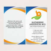 Gastroenterologin-Logo | Interne Medizin Visitenkarten (Außenseite Aufgefaltet)