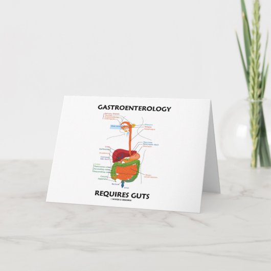 Gastroenterology Requires Guts (Digestive System) Karte (Vorderseite)
