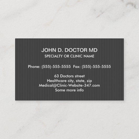 Gastrologie oder Gastrologist dunkelgrau beruflich Visitenkarte (Rückseite)