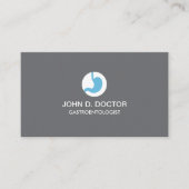 Gastrologie oder Gastrologist Graukarte Visitenkarte (Vorderseite)
