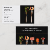 Gastronomie auf Foren Restaurant Business Card Visitenkarte (Vorne/Hinten)