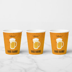 Gastronomie vintage Bierlogo Shop Pappbecher