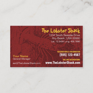 Gastronomiebetrieb Visitenkarte für Meeresfrüchte