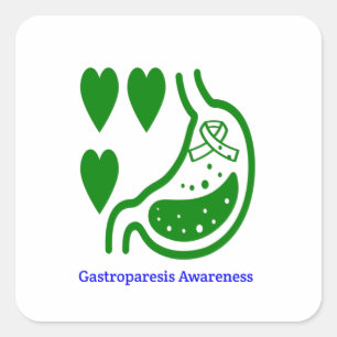 Gastroparese Bewusstsein Quadratischer Aufkleber