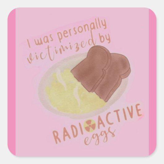 Gastroparese Quadratischer Aufkleber (Vorderseite)