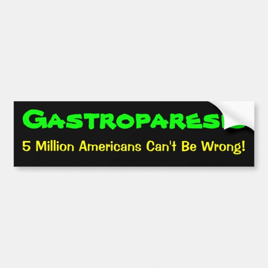 Gastroparesis… 5 Million Autoaufkleber (Vorne)