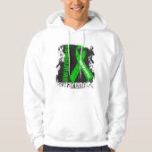 Gastroparesis Awareness Grunge Ribbon Hoodie (Vorderseite)