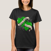Gastroparesis Hoffnungs-Glauben-Doppelherzen T-Shirt (Vorderseite)