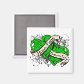 Gastroparesis Hope Faith Duale Hearts Magnet (Vorderseite/Rückseite)