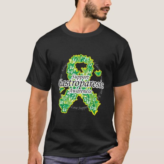 Gastroparesis Schmetterlings-Band T-Shirt (Vorderseite)