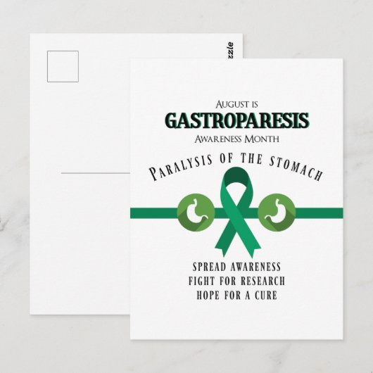 Gastroparesis Support Awareness Postcard Postkarte (Vorne/Hinten)