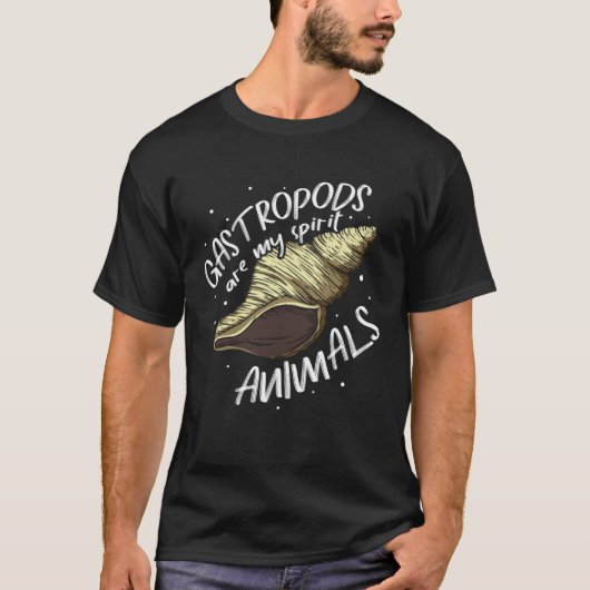 Gastropods Are My Spirit Animals Beachcombing Shel T-Shirt (Vorderseite)
