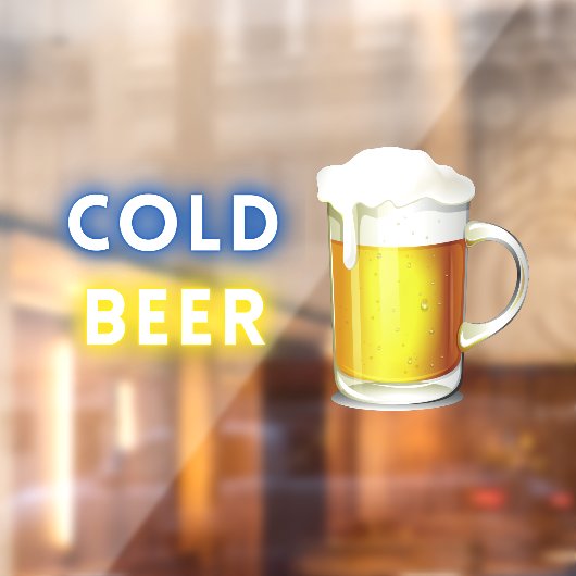 Gaststätte für kaltes Bier Fensteraufkleber (Blatt 2)