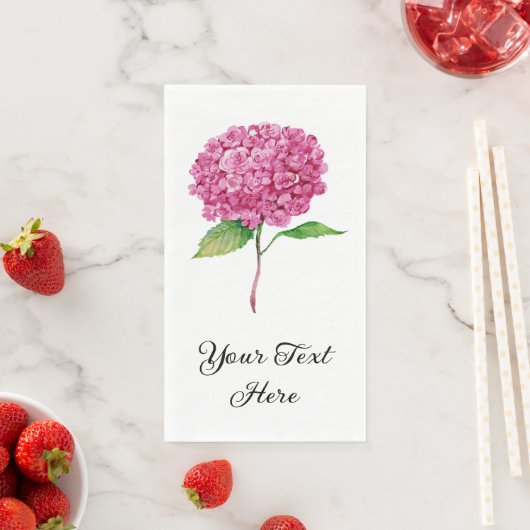 Gasttücher von Pink Hydrangea Serviette (Beispiel)