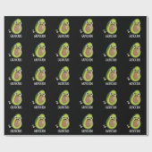Gasvocado Funny Farting Avocado Pun Dark BG Geschenkpapier (Flach)