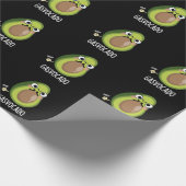 Gasvocado Funny Farting Avocado Pun Dark BG Geschenkpapier (Ecke)