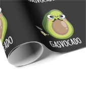 Gasvocado Funny Farting Avocado Pun Dark BG Geschenkpapier (Rolleneckpunkt)