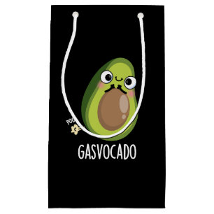 Gasvocado Funny Farting Avocado Pun Dark BG Kleine Geschenktüte