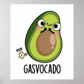 Gasvocado Funny Farting Avocado Pun Poster (Vorne)