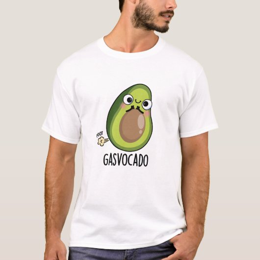 Gasvocado Funny Farting Avocado Pun T-Shirt (Vorderseite)