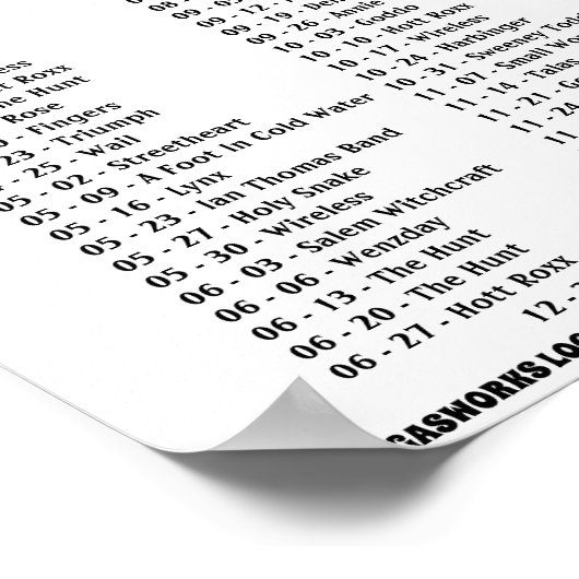 GASWERKE - 1977 POSTER (Ecke)