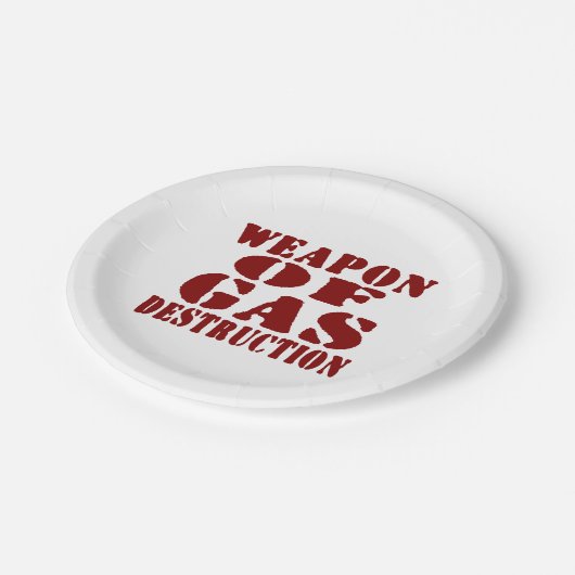 Gaszerstörungswaffen Pappteller (Schrägansicht)