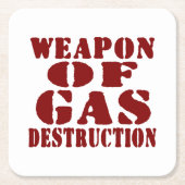 Gaszerstörungswaffen Rechteckiger Pappuntersetzer (Vorderseite)