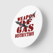 Gaszerstörungswaffen Runde Wanduhr (Winkel)